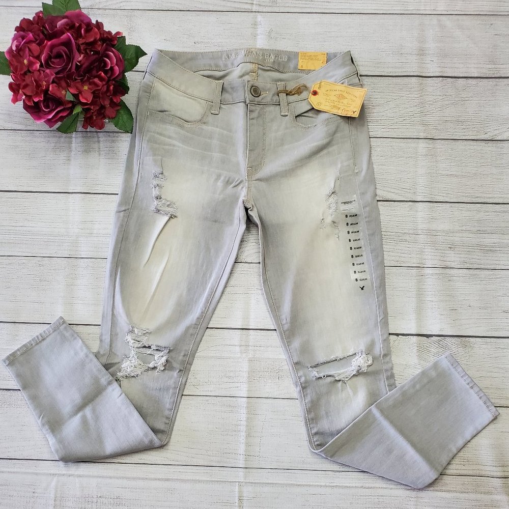 American Eagle Jegging Gray Size 8 Regular